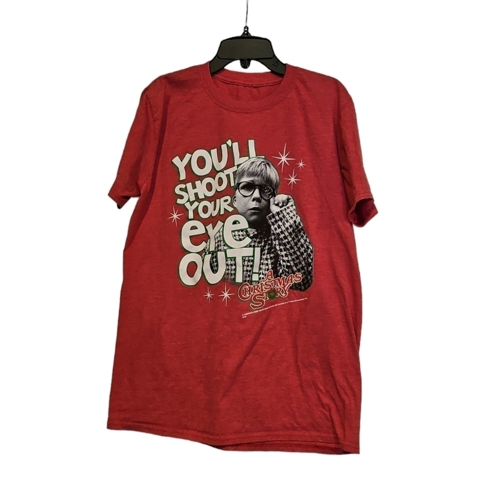 Vintage A Christmas Story, You'll Shoot Your Eye Out, Red T-Shirt See Measuremen